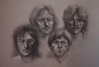 375x257 The Beatles Drawing By Natalia Lashkhi Saatchi Art - The Beatles Sketch