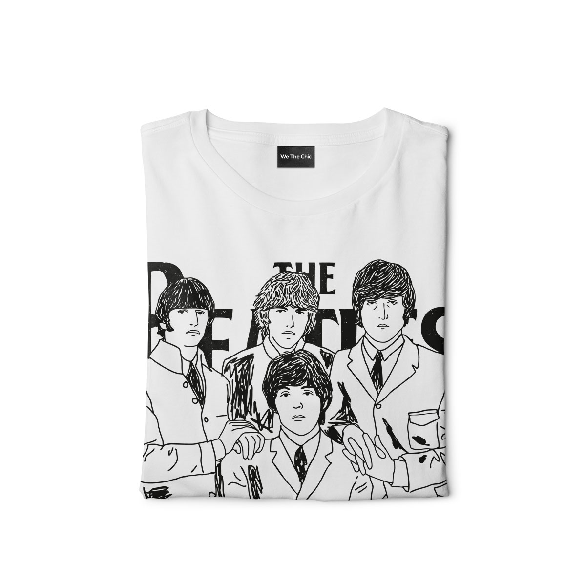 1200x1200 The Beatles Sketch T Shirt India By - The Beatles Sketch