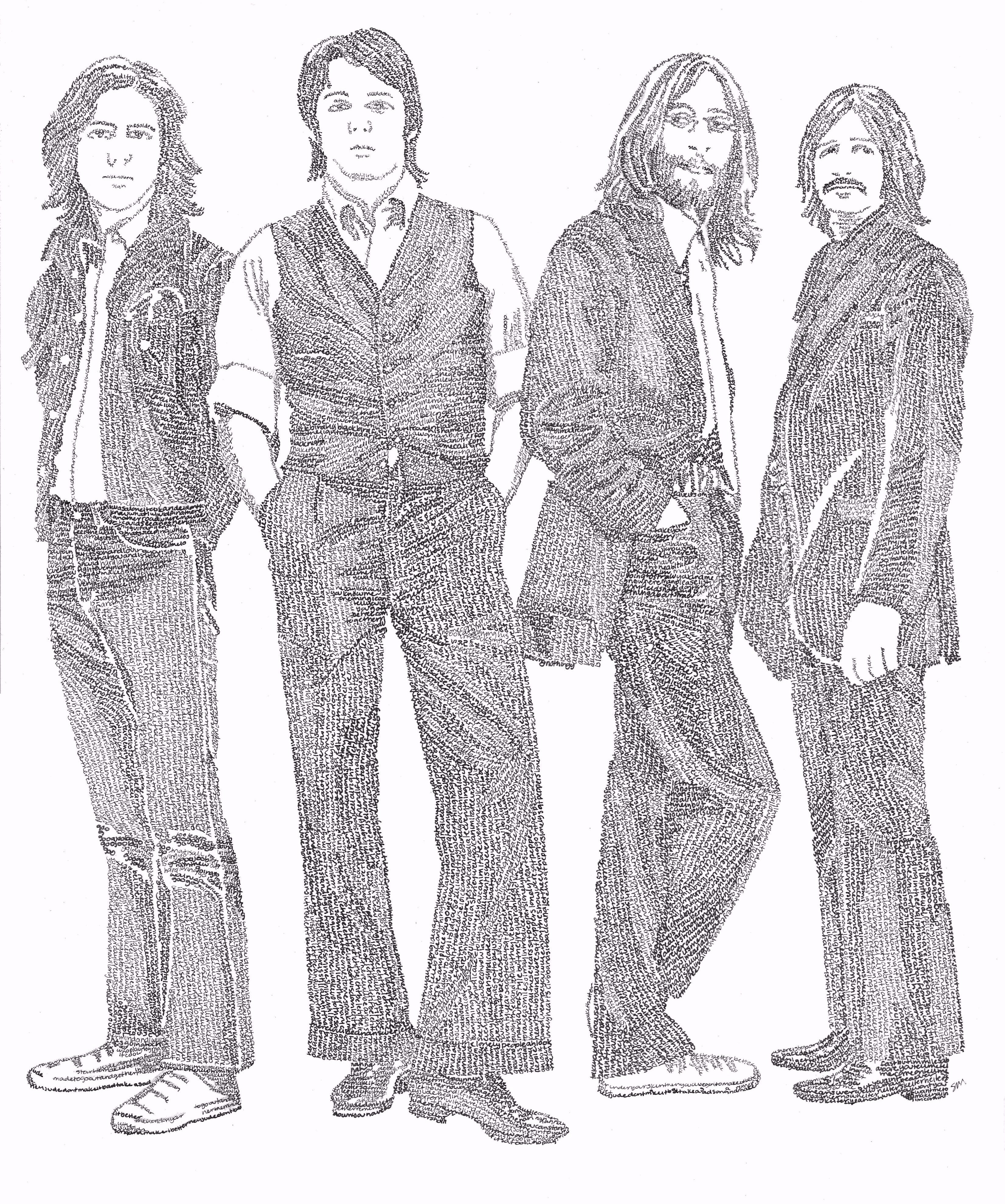 3294x3948 The Beatles Mthoodartonline - The Beatles Sketch