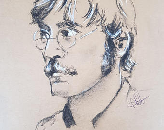 340x270 The Beatles Sketch Etsy - The Beatles Sketch