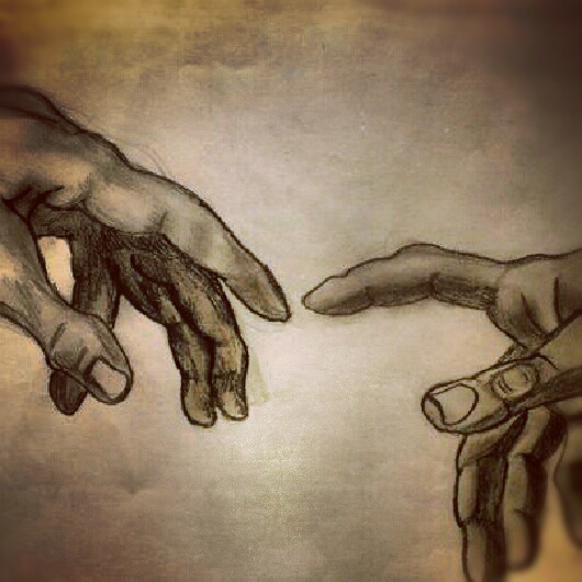 530x530 The Creation Of Adam By Pepernoot - The Creation Of Adam Sketch