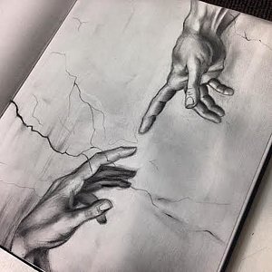 300x300 Creation Of Adam Drawings Fine Art America - The Creation Of Adam Sketch