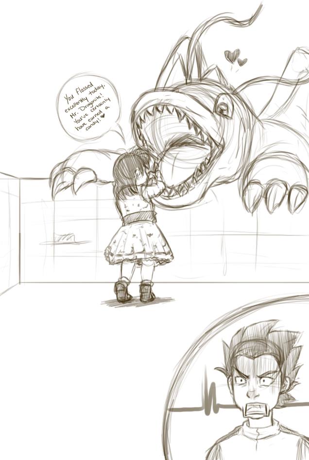 636x946 Dragon Dentist Sketch By Katchihe - The Dentist Sketch
