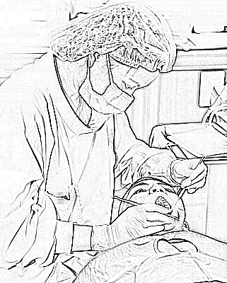 321x400 Writing Assignment At The Dentist - The Dentist Sketch