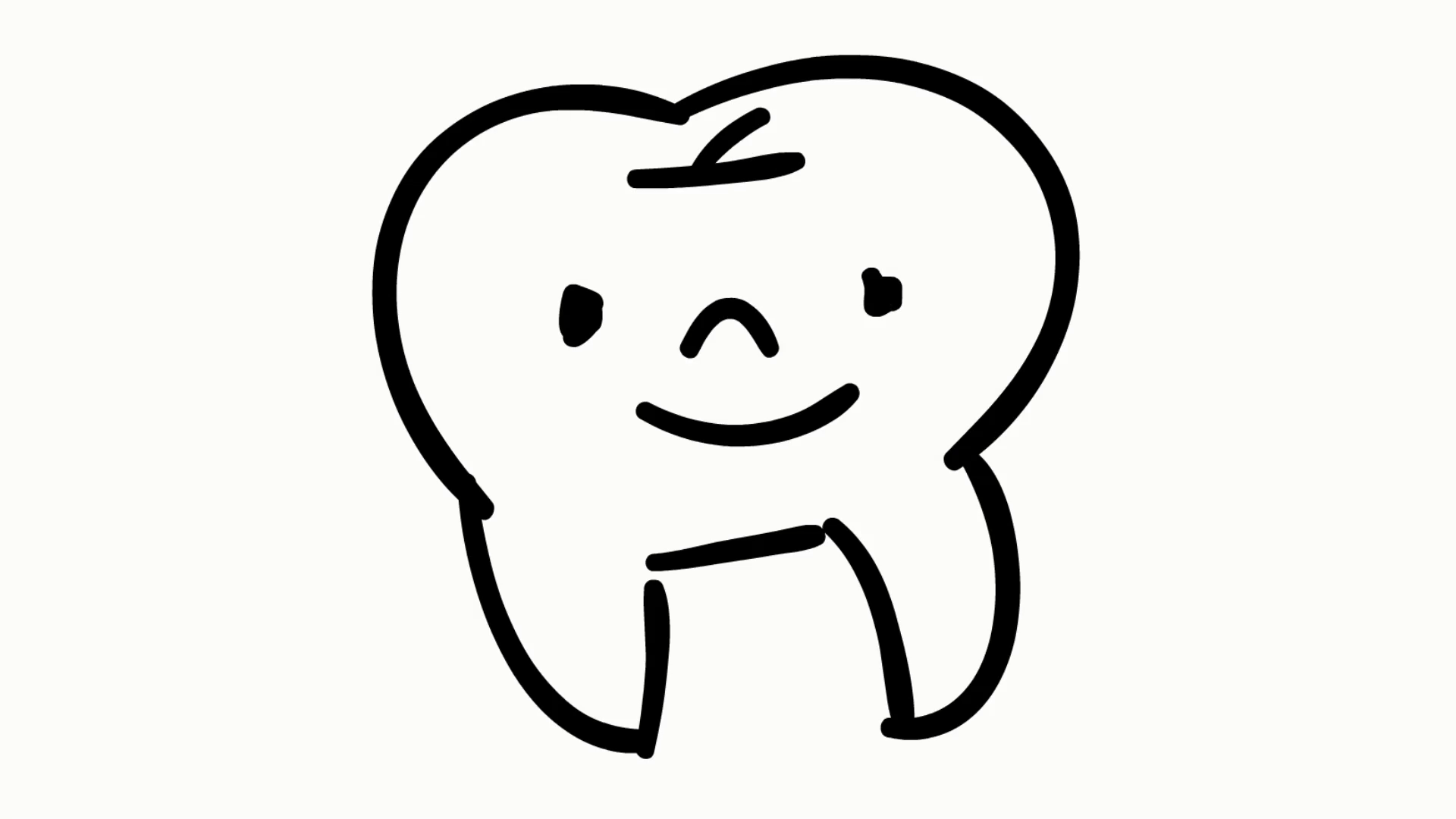 1920x1080 Happy Tooth Dentist Medical Sketch Illustration Hand Drawn - The Dentist Sketch