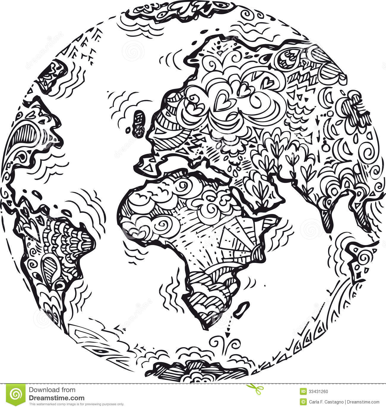 1300x1380 Sketches Of Earth Sketch Illustration Planet Earth Isolated On - The Earth Sketch