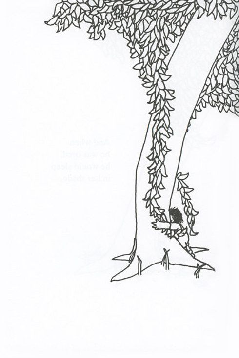 490x735 The Giving Tree Black And White Clipart - The Giving Tree Sketch