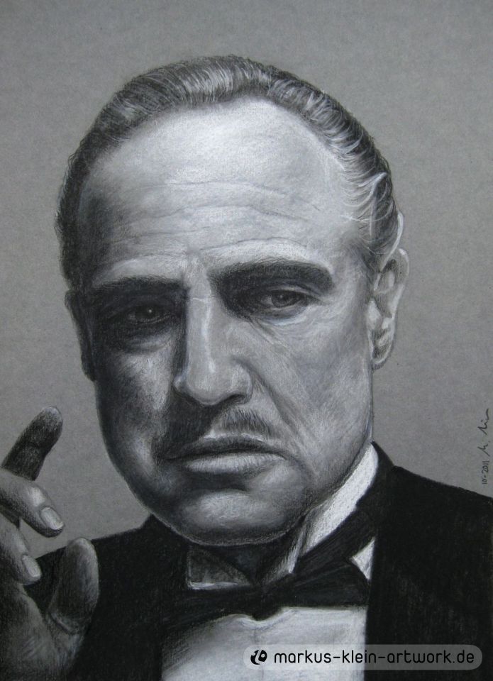695x960 Markus Klein - The Godfather Sketch