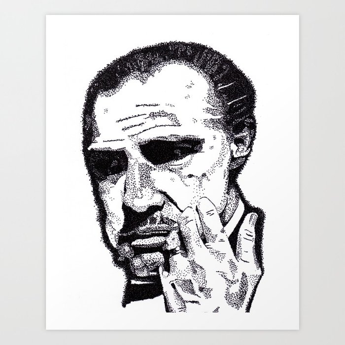 700x700 The Godfather Art Print By Tylerg Society6 - The Godfather Sketch