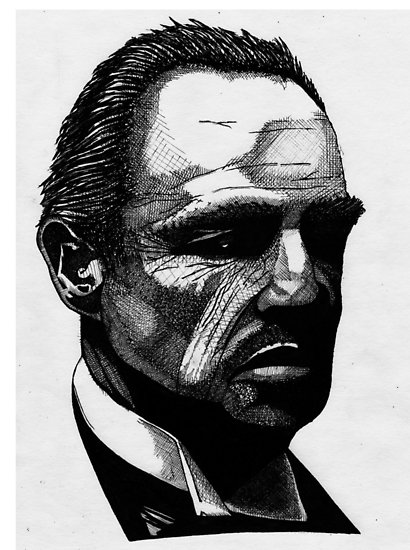410x550 The Godfather Posters By Skapearts Redbubble - The Godfather Sketch