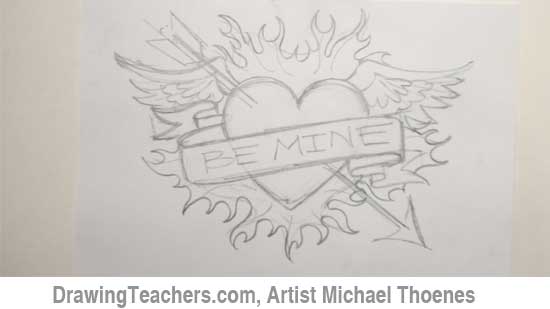 550x309 Heart Drawing - The Heart Sketch