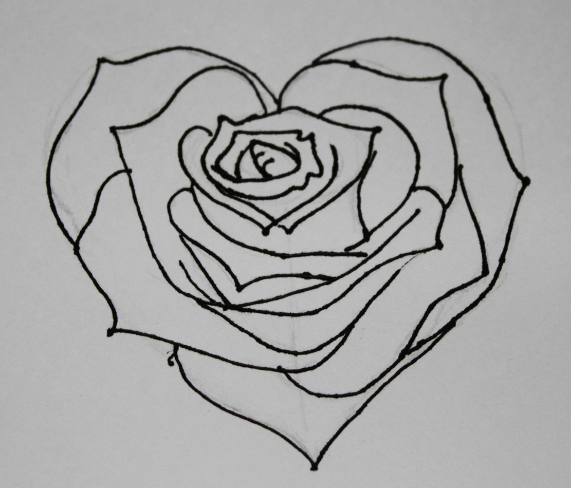1111x950 Heart Drawings - The Heart Sketch