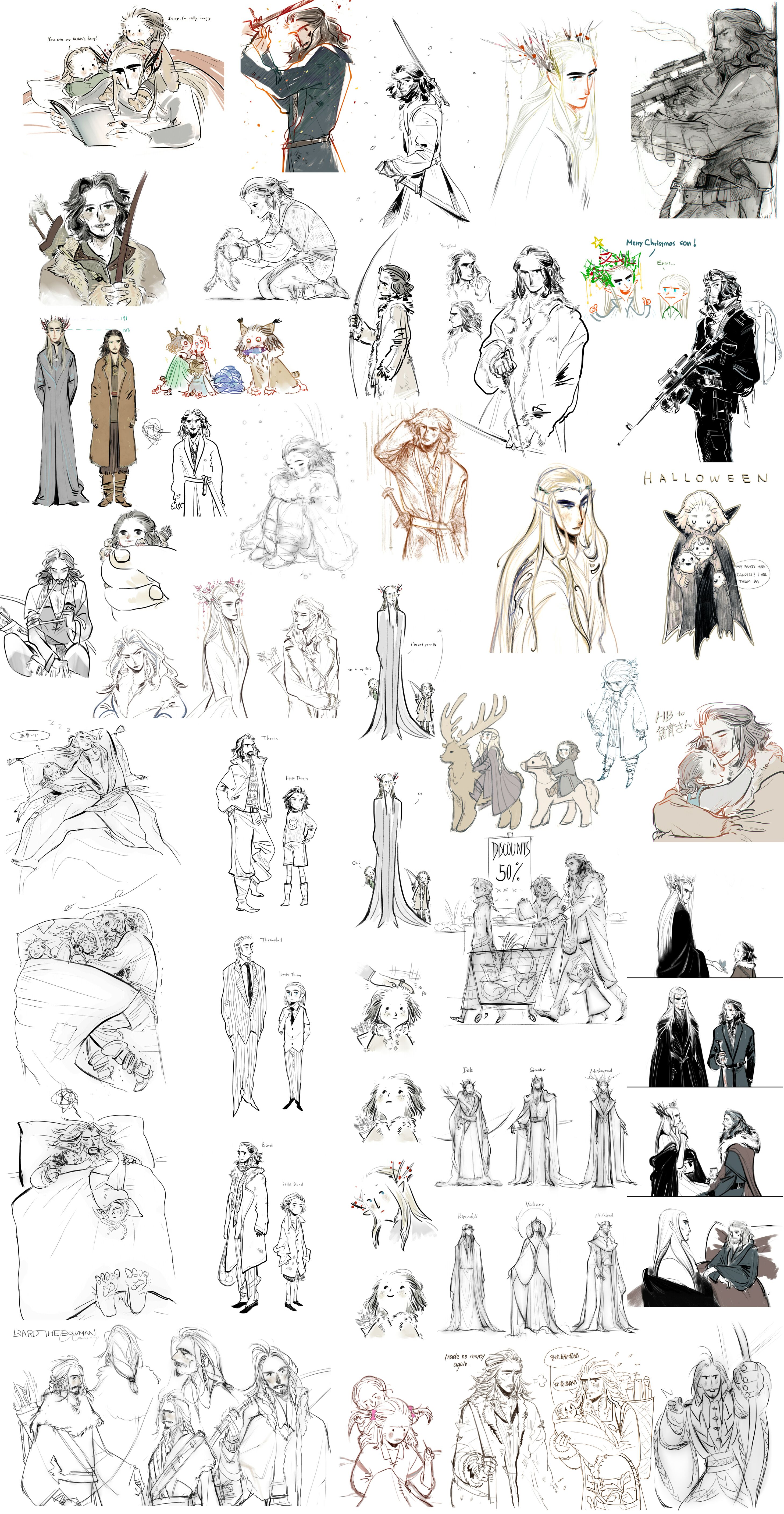 2916x5628 Pin By Wyatt - The Hobbit Sketches