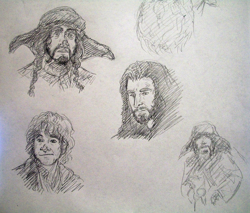 800x681 The Hobbit More Character Sketches By Aerintook - The Hobbit Sketches