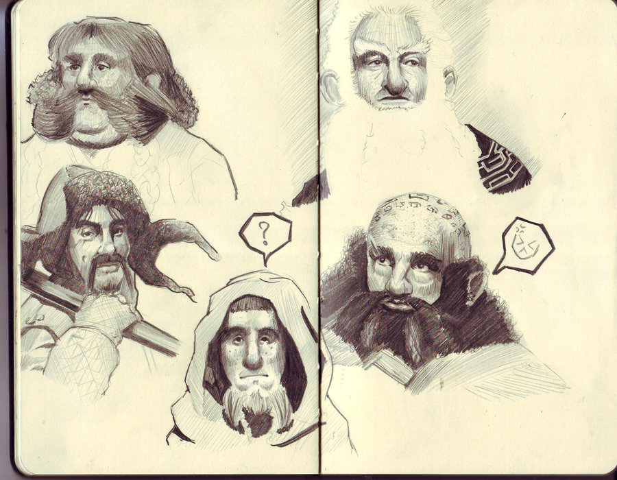 900x700 The Hobbit - The Hobbit Sketches