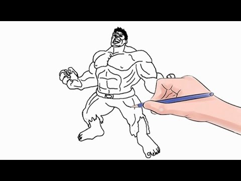 480x360 How To Draw The Hulk Easy Step By Step - The Hulk Sketch