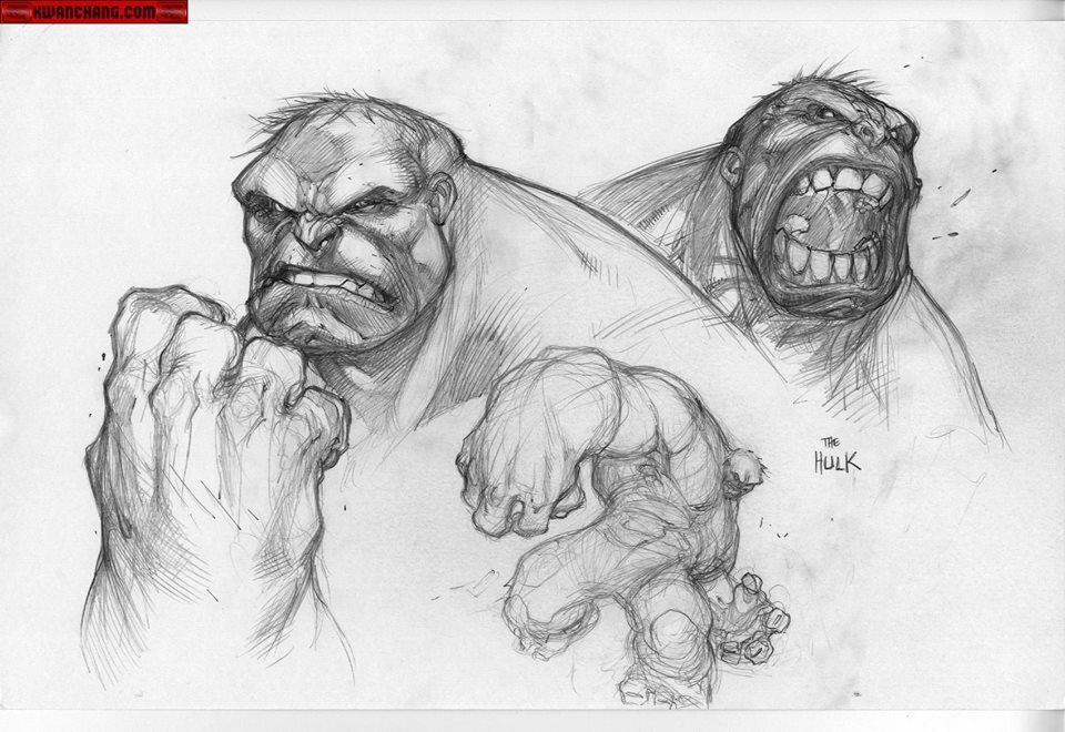 960x660 The Hulk Sketch By Joe Madureira - The Hulk Sketch
