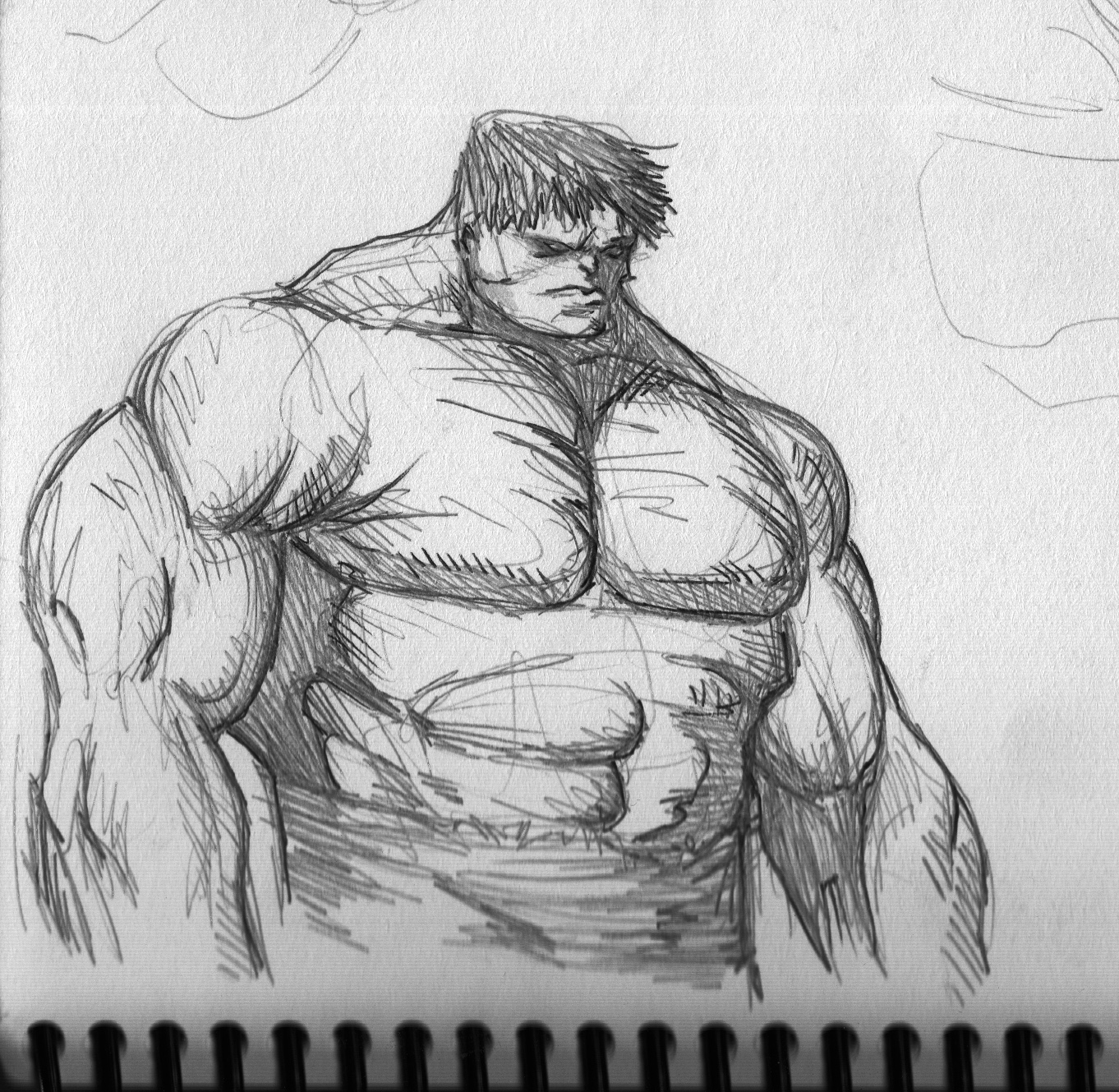 1362x1329 Pretty Good Blog Warm Up Sketch Hulk - The Hulk Sketch