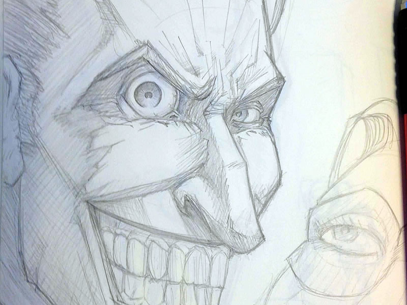 800x600 Joker Sketch By Tom Heggie - The Joker Sketch