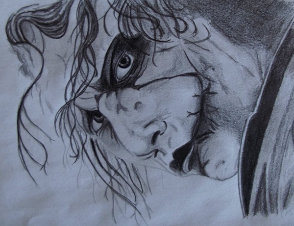 600x461 The Joker (Sketch) On Student Show - The Joker Sketch