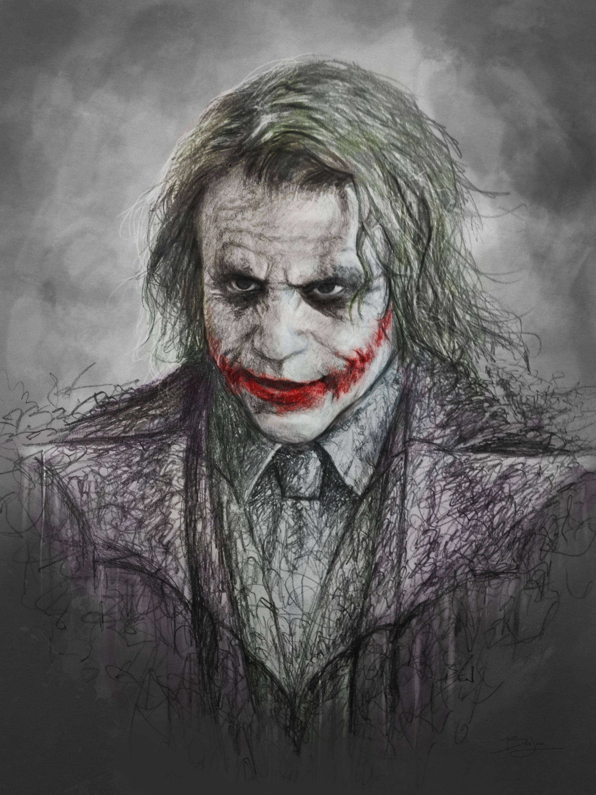 1920x2560 Artstation - The Joker Sketch