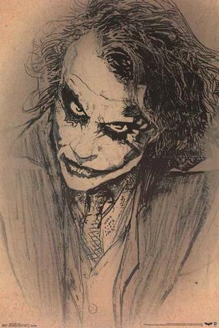 320x480 Batman The Joker Sketch Dc Comics Poster 22x34 Bananaroad - The Joker Sketch