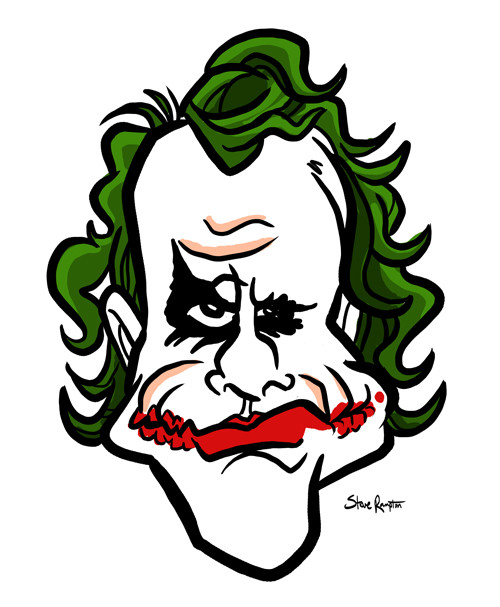 500x607 Caricatures By Steve - The Joker Sketch