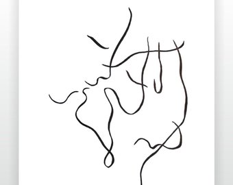 340x270 Kiss Drawing Etsy - The Kiss Sketch