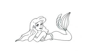 292x173 Disney Ariel Pencil Mermaid Drawing Pictures - The Little Mermaid Sketch