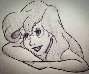 300x250 A Little Sketch Of Ariel ) On We Heart It - The Little Mermaid Sketch