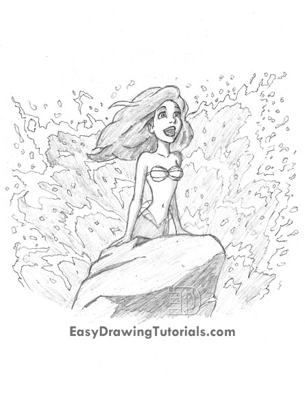 445x576 Ariel Sketch The Little Mermaid Sketches - The Little Mermaid Sketch