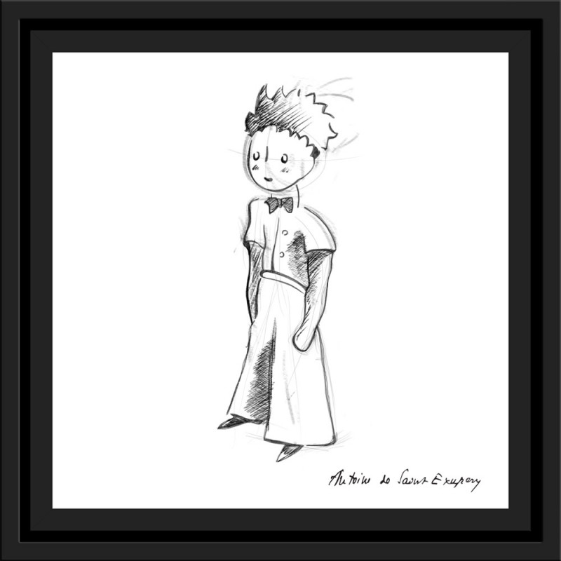 800x800 Art Print 23x23 Cm - The Little Prince Sketch