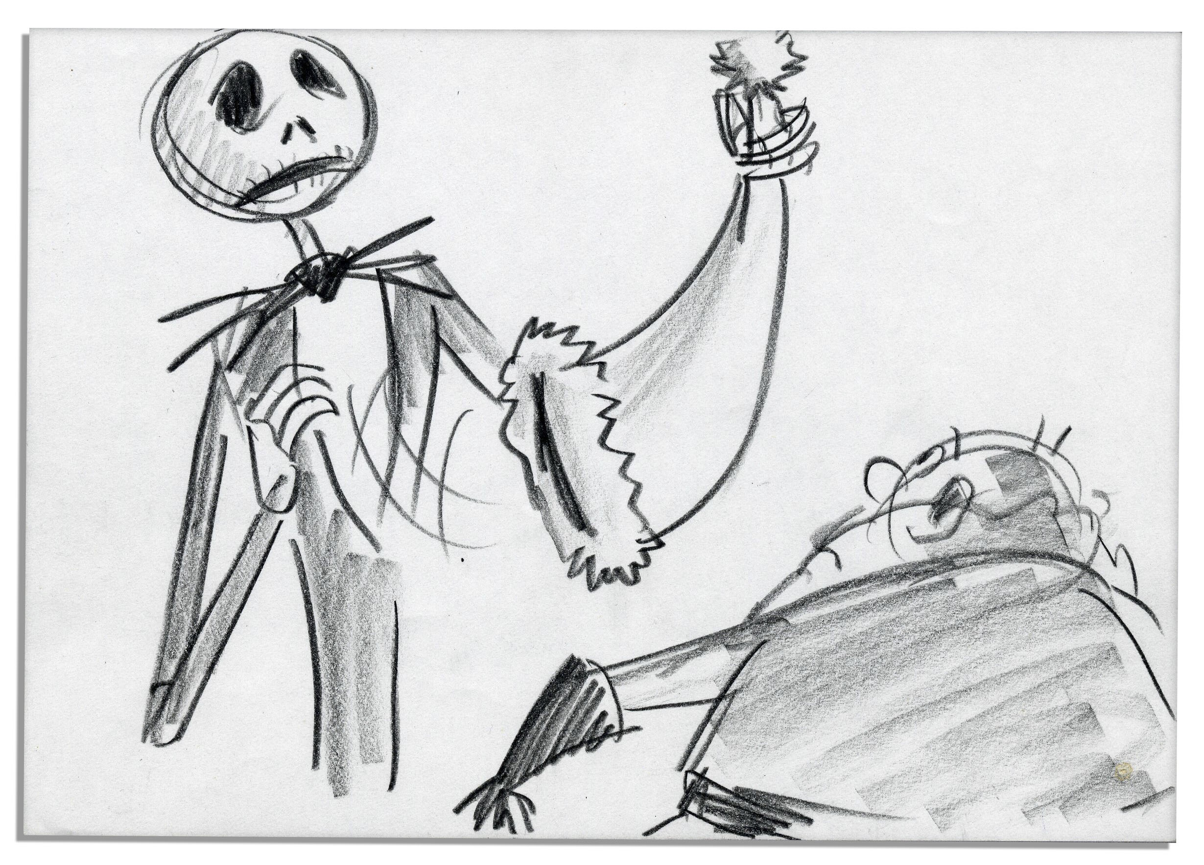 2459x1766 Lot Detail - The Nightmare Before Christmas Sketch