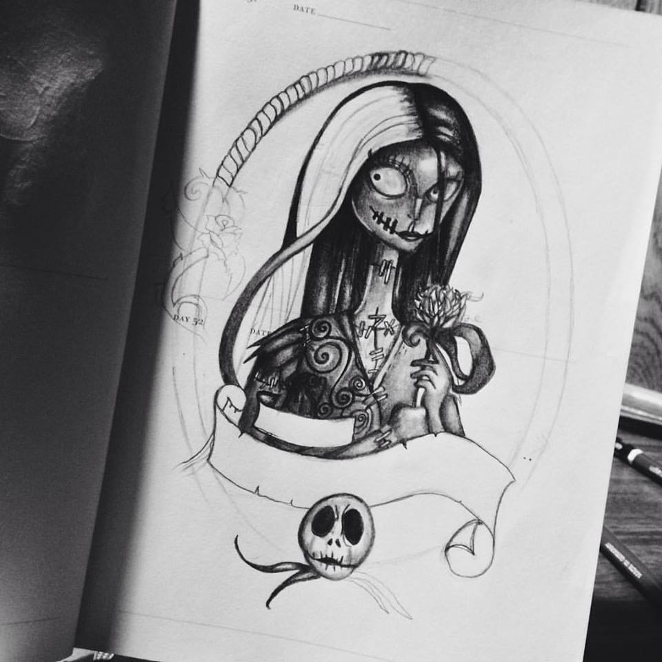 960x960 Unfinished Nightmare Before Christmas Drawing - The Nightmare Before Christmas Sketch