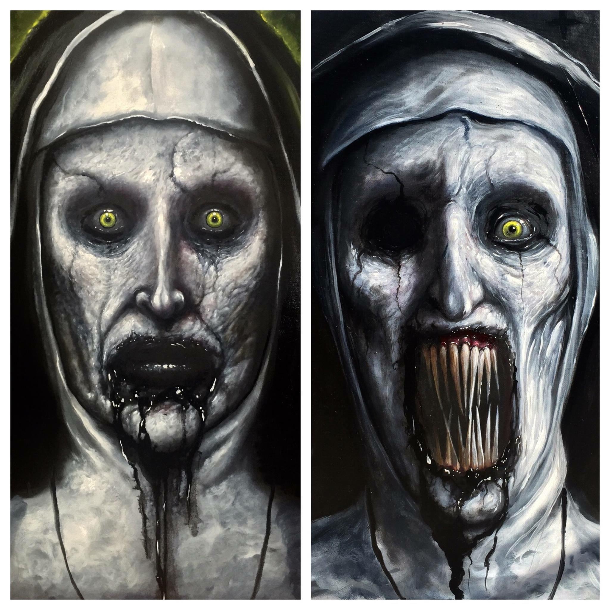 2048x2048 Nun Too Happy Creepy - The Nun Sketch