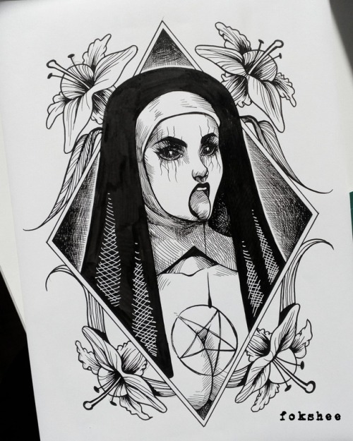 500x625 Artwork For Nu Tumblr - The Nun Sketch
