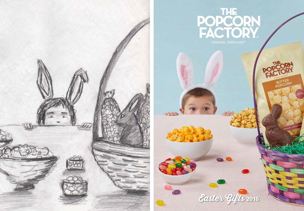 1000x693 The Popcorn Factory Elena Potter Freelance Design - The Popcorn Factory Sketch
