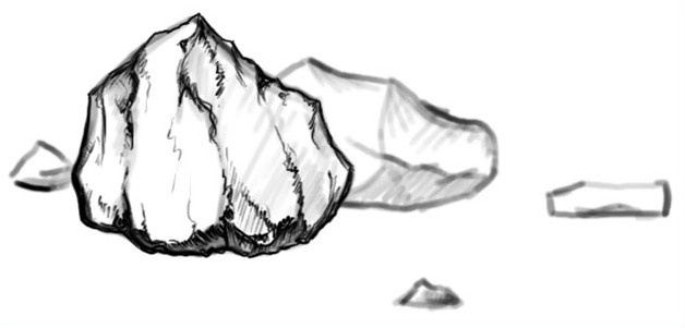 628x301 Painting A Rock 3dtotal Learn Create Share - The Rock Sketch