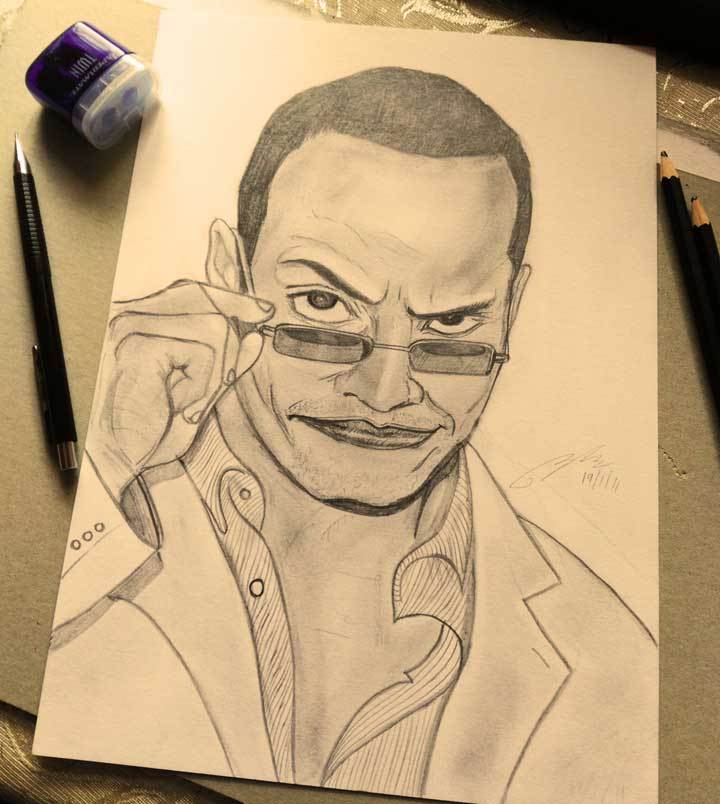 720x804 Pencil Sketch Of Dwayne Johnson - The Rock Sketch