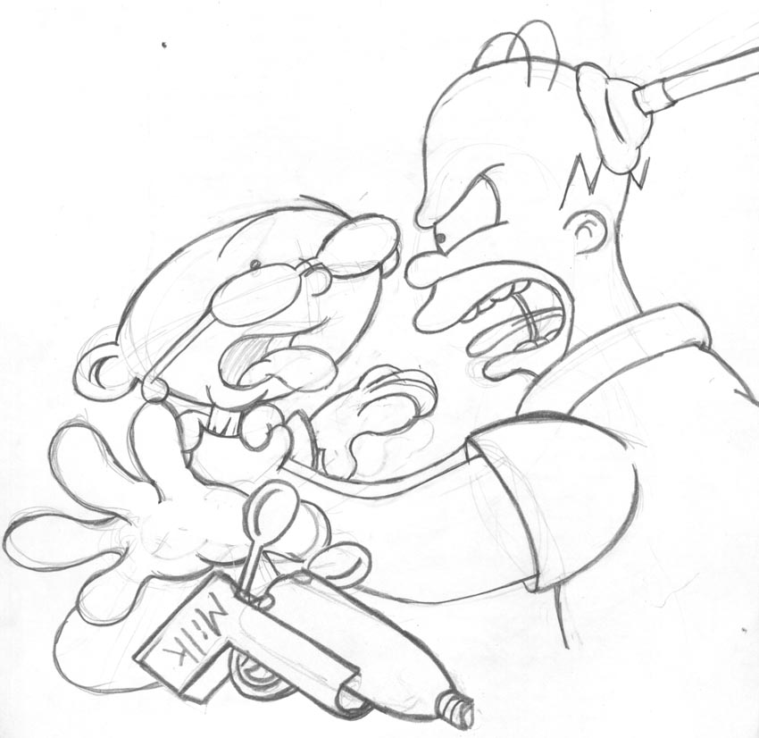 850x826 Knd Simpsons Sketch By Alfredofroylan2 - The Simpsons Sketch