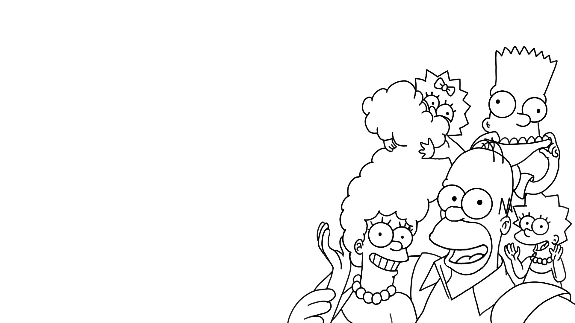 1920x1080 Artstation - The Simpsons Sketch