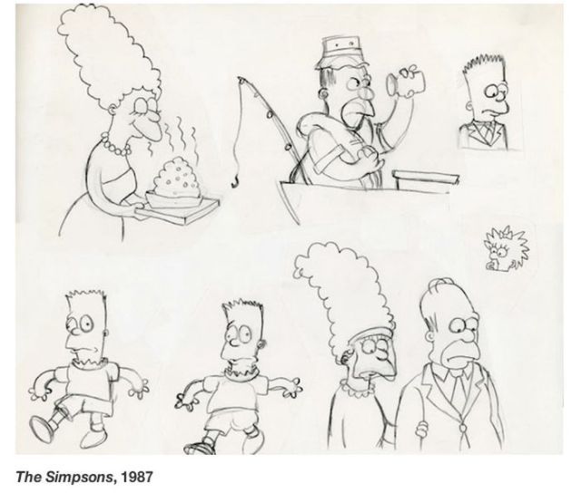 640x544 First The Simpsons Sketch Character Design Popular - The Simpsons Sketch