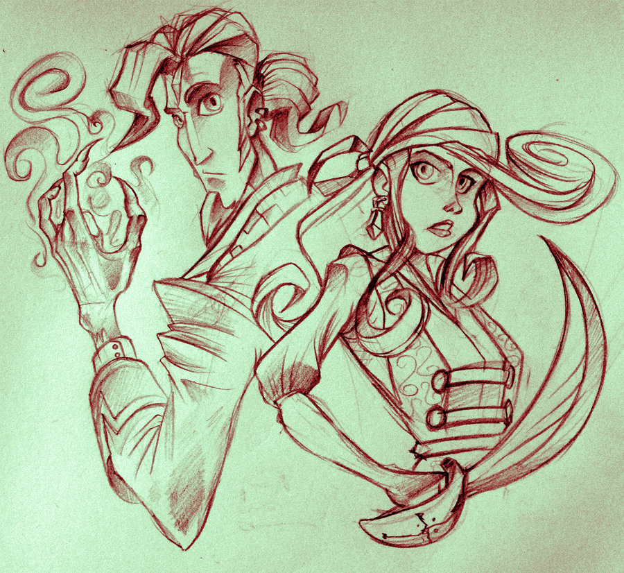 900x826 Monkey Island Sketch By The Fishy One - The Sketch Monkey