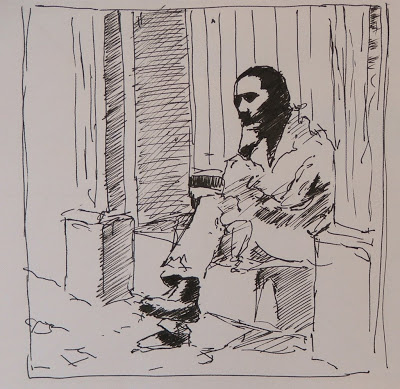 400x389 Stephen Scott - The Thinker Sketch