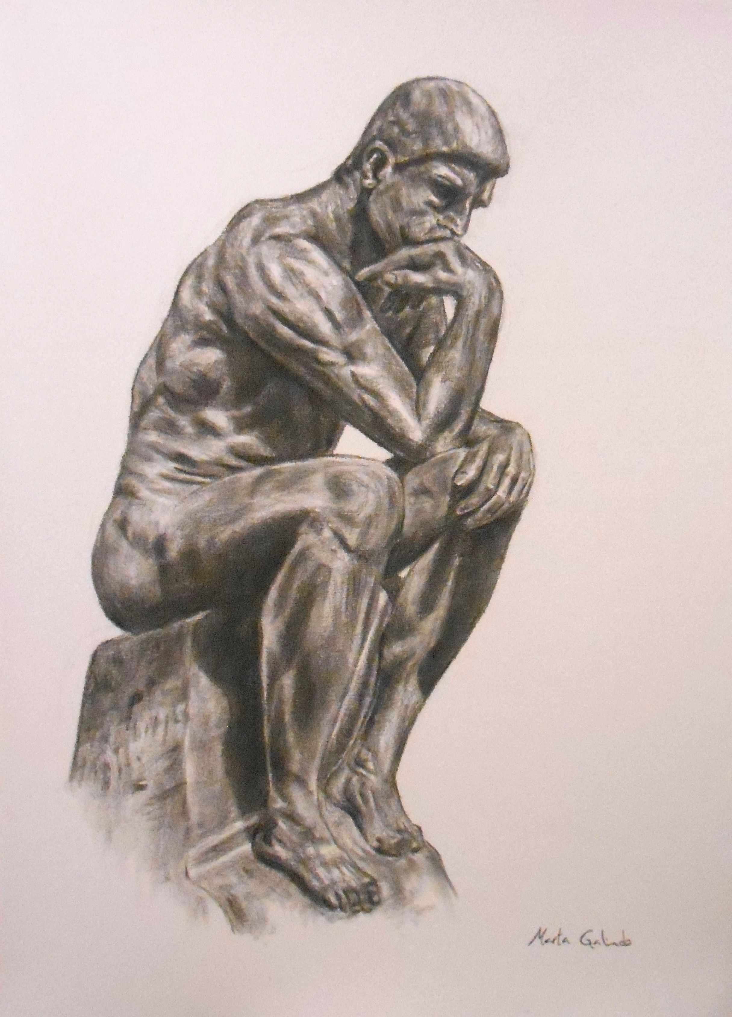 2431x3376 The Thinker, Sketch By Sculpture - The Thinker Sketch