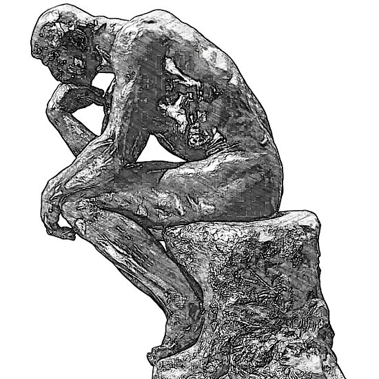 The Thinker Sketch at PaintingValley.com | Explore collection of The