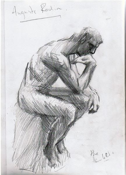 432x600 The Thinker Sketch Celebration Of Scholars Idea Board - The Thinker Sketch