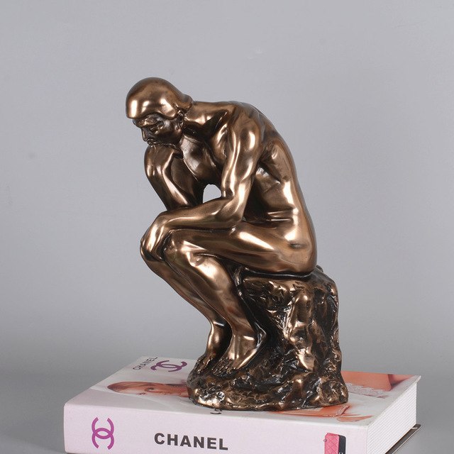 640x640 American The Thinker Statue Bust Copper Resin Art Craft Character - The Thinker Sketch
