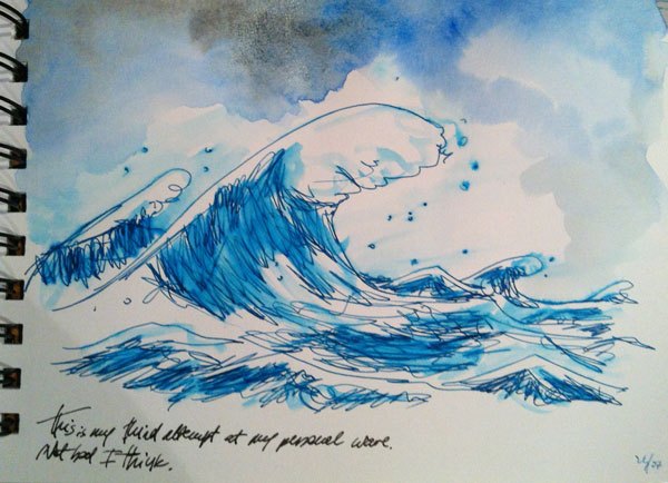 600x434 Sketching Another Sea Wave - The Wave Sketch