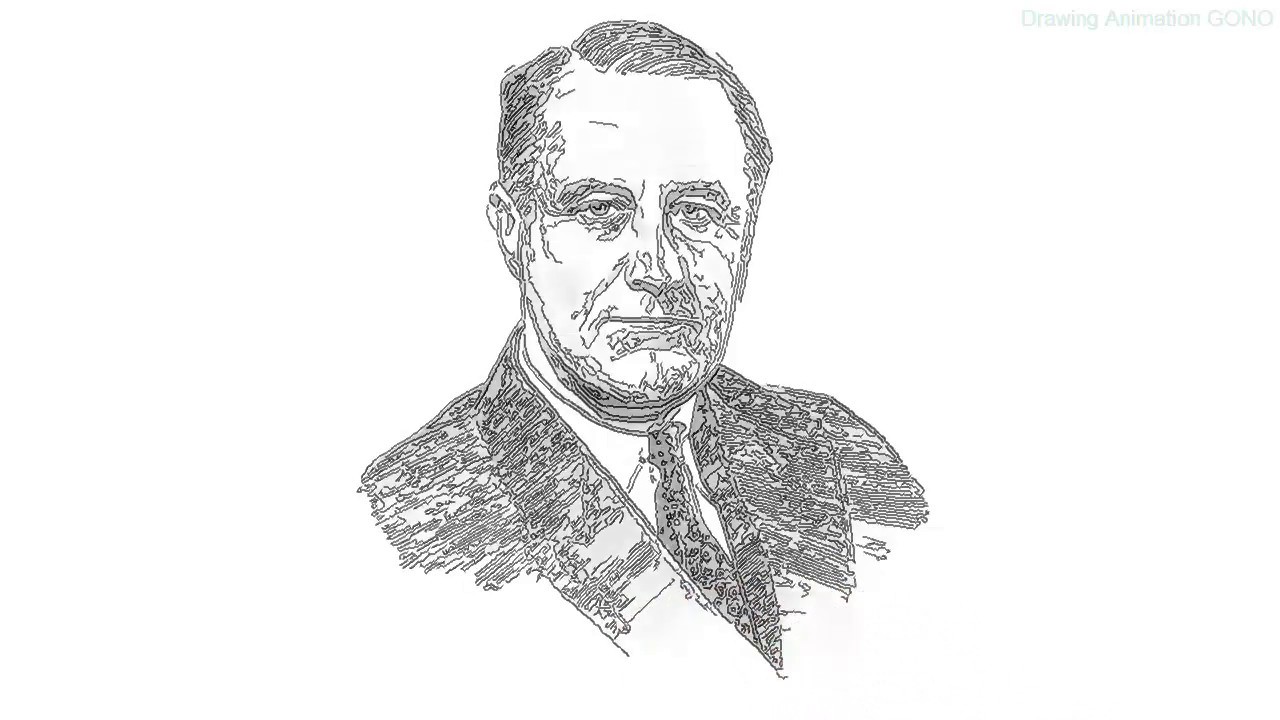 1280x720 Drawingpresident Of Usa Barack Obama,george W Bushfranklin - Theodore Roosevelt Sketch